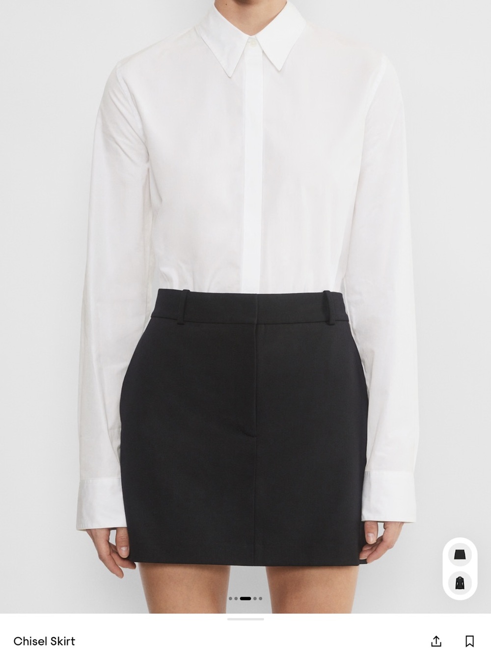 Aritzia Chisel Mini Skirt - Black